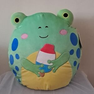 Squishmallows Limell Green Frog with Popsicle